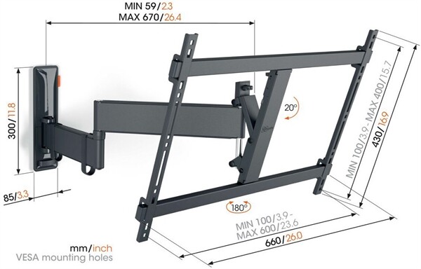 Vogels TVM 3645 Full-Motion+ (40-77")