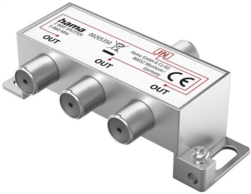 Hama Breitband-Kabelverteiler 3-fach