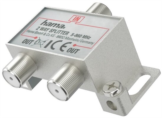 Hama Breitband-Kabelverteiler, 2-fach