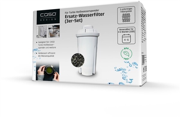 Caso 1861 Ersatz-Wasserfilter 3er-Set